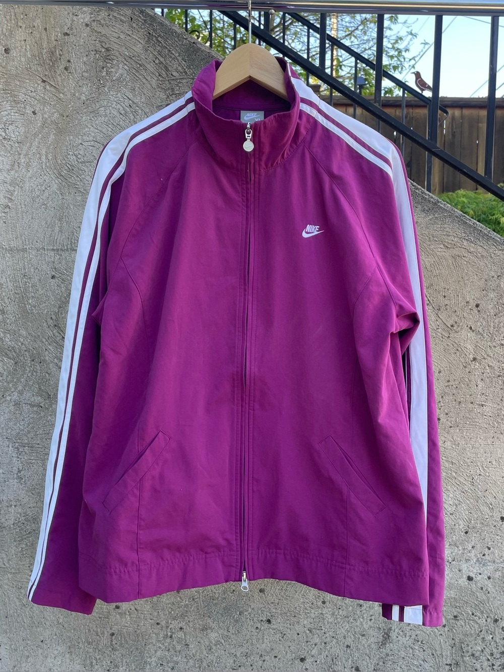 Vintage 90s/y2k purple Nike track jacket size women’s XL